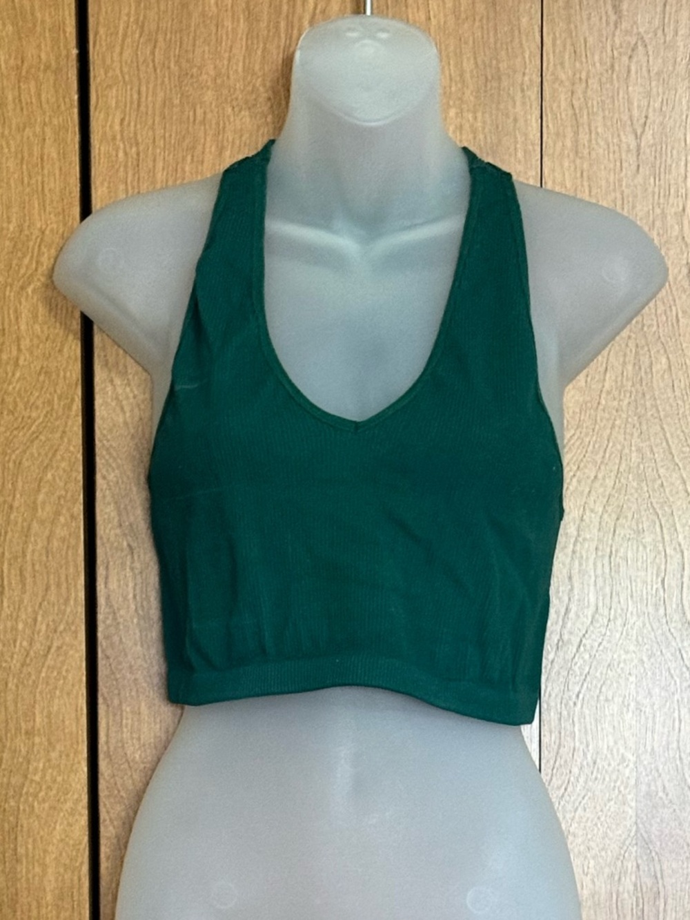 FP Movement by Free People Forest Green Long Line Ribbed Sports Bra
